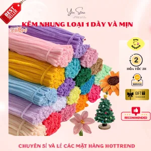 [TOP 1] Sợi Kẽm Nhung Chuẩn Loại 1 Dày Và Mịn Dùng Làm Hoa Kẽm Nhung,Đồ Handmade,Trang Trí Giáng Sinh